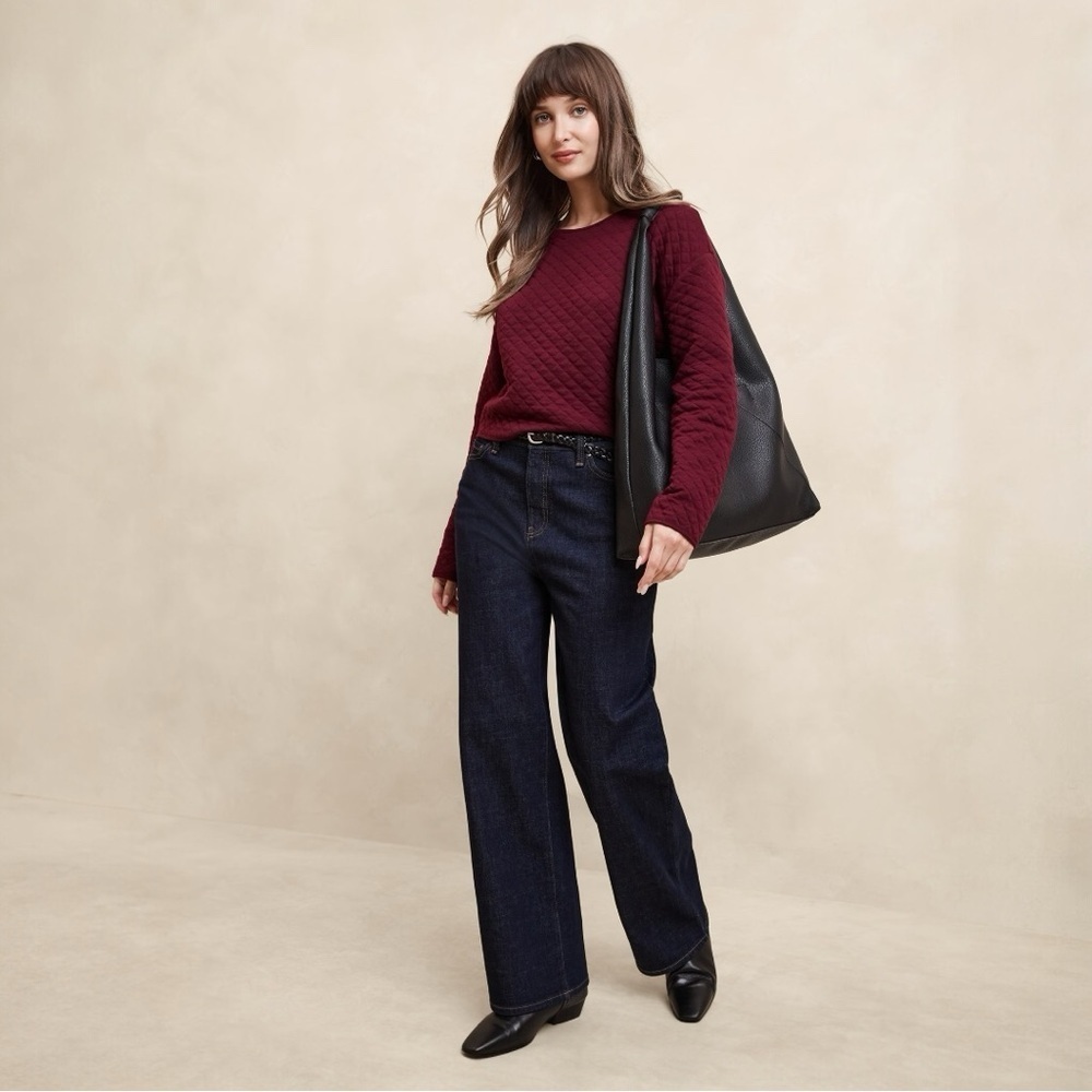 NWT Banana Republic Quilted Sweatshirt